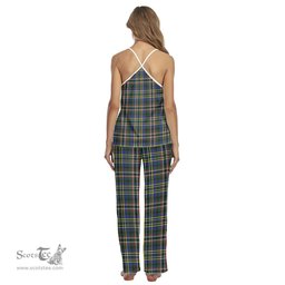 Scottish SCOTT GREEN MODERN Clan Tartan Womens Cami Pajamas Set