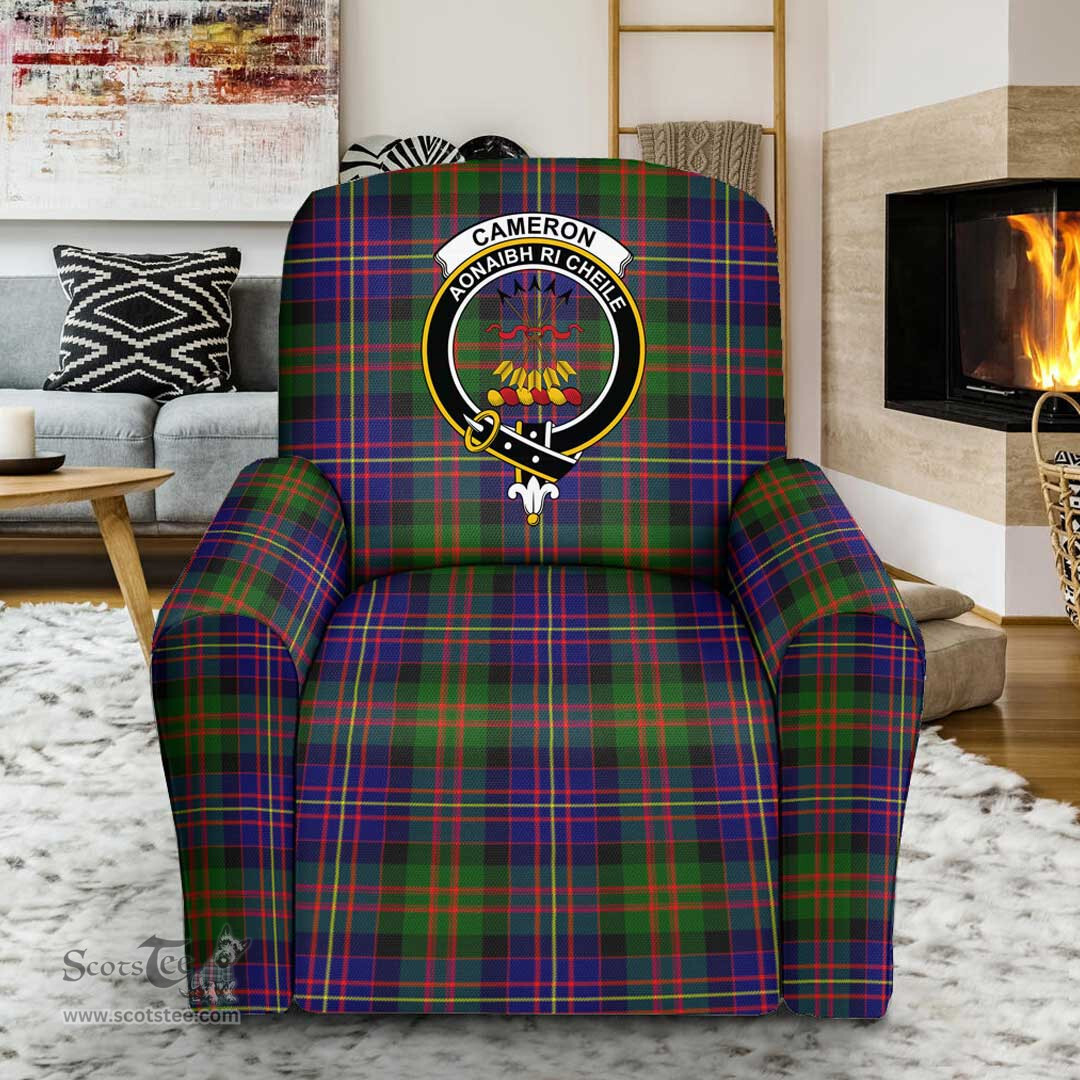Scottish Cameron of Erracht Modern Clan Crest Tartan Sofa and Chair Slipcover