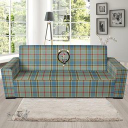 Scottish Balfour Blue Clan Crest Tartan Sofa and Chair Slipcover