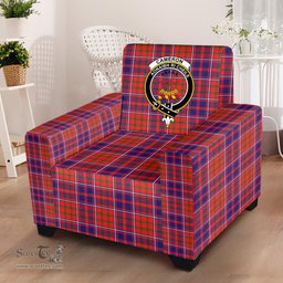 Scottish Cameron of Lochiel Modern Clan Crest Tartan Sofa and Chair Slipcover