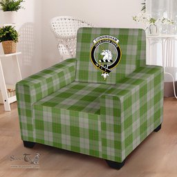 Scottish Cunningham Dress Green Dancers Clan Crest Tartan Sofa and Chair Slipcover