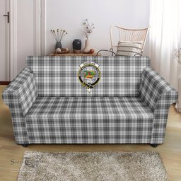 Scottish Douglas Grey Modern Clan Crest Tartan Sofa and Chair Slipcover