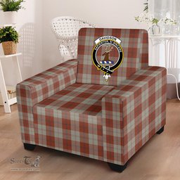 Scottish Davidson Dress Dancers Clan Crest Tartan Sofa and Chair Slipcover