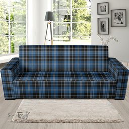 Scottish Clergy Blue Clan Tartan Sofa and Chair Slipcover