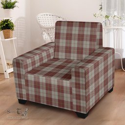 Scottish Cunningham Burgundy Dancers Clan Tartan Sofa and Chair Slipcover