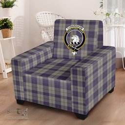 Scottish Cunningham Dress Blue Dancers Clan Crest Tartan Sofa and Chair Slipcover