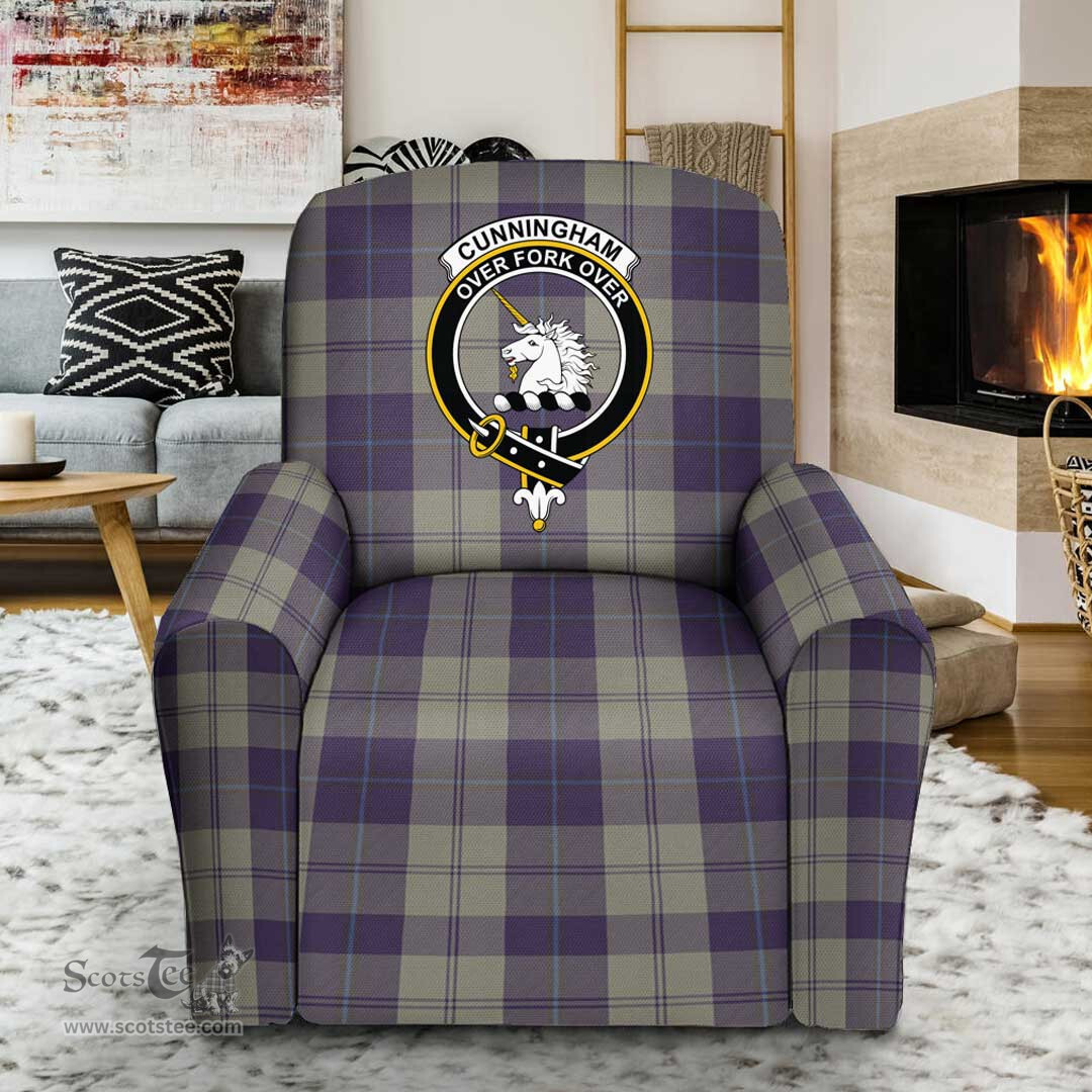 Scottish Cunningham Dress Blue Dancers Clan Crest Tartan Sofa and Chair Slipcover