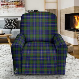 Scottish MacLeod of Harris Modern Clan Crest Tartan Sofa and Chair Slipcover