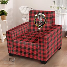 Scottish MacQueen Modern Clan Crest Tartan Sofa and Chair Slipcover
