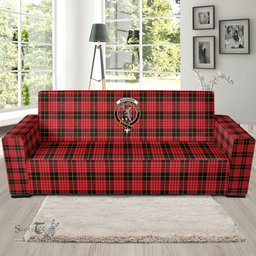 Scottish MacQueen Modern Clan Crest Tartan Sofa and Chair Slipcover