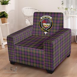 Scottish MacDonald Modern Clan Crest Tartan Sofa and Chair Slipcover