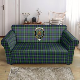 Scottish MacKenzie Modern Clan Crest Tartan Sofa and Chair Slipcover