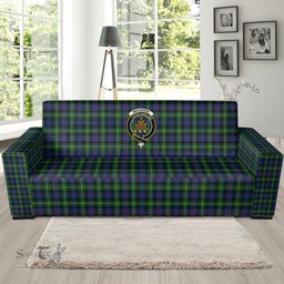 Scottish MacKenzie Modern Clan Crest Tartan Sofa and Chair Slipcover