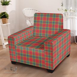Scottish MacLean of Duart Modern Clan Tartan Sofa and Chair Slipcover