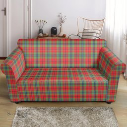 Scottish MacLean of Duart Modern Clan Tartan Sofa and Chair Slipcover