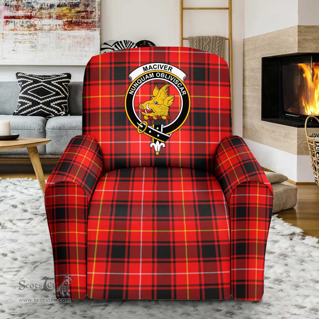 Scottish MacIver Modern Clan Crest Tartan Sofa and Chair Slipcover