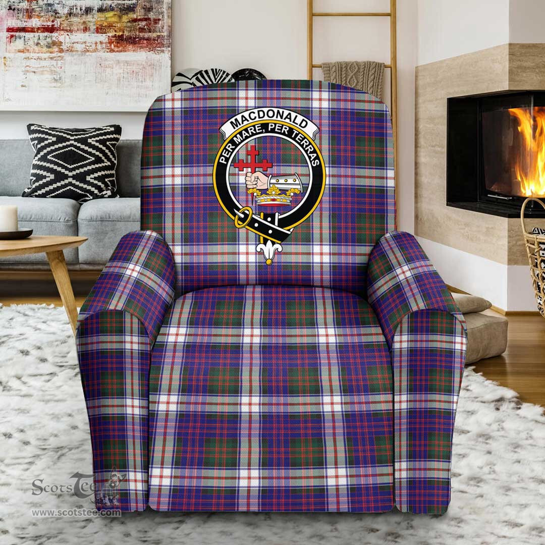 Scottish MacDonald Dress Modern Clan Crest Tartan Sofa and Chair Slipcover