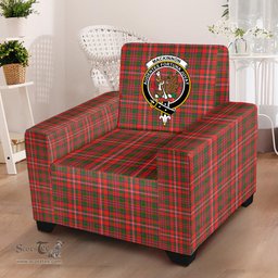 Scottish MacKinnon Modern Clan Crest Tartan Sofa and Chair Slipcover
