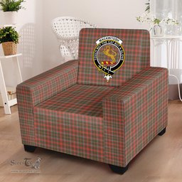 Scottish MacKintosh Hunting Weathered Clan Crest Tartan Sofa and Chair Slipcover