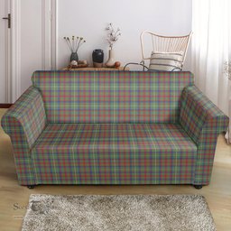 Scottish Shaw Green Modern Clan Tartan Sofa and Chair Slipcover