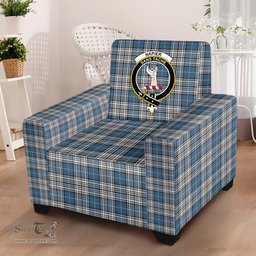Scottish Napier Modern Clan Crest Tartan Sofa and Chair Slipcover