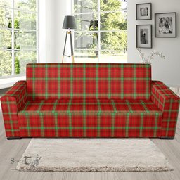 Scottish Morrison Red Modern Clan Tartan Sofa and Chair Slipcover