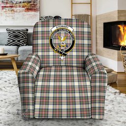 Scottish Stewart Black Clan Tartan Sofa and Chair Slipcover