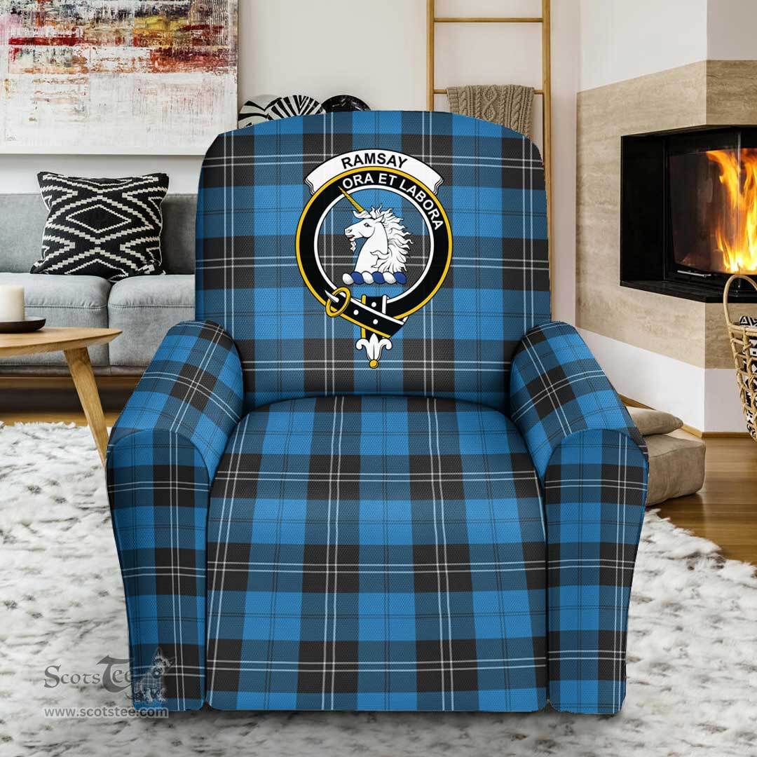 Scottish Ramsay Blue Ancient Clan Crest Tartan Sofa and Chair Slipcover