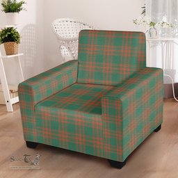 Scottish Menzies Green Ancient Clan Tartan Sofa and Chair Slipcover