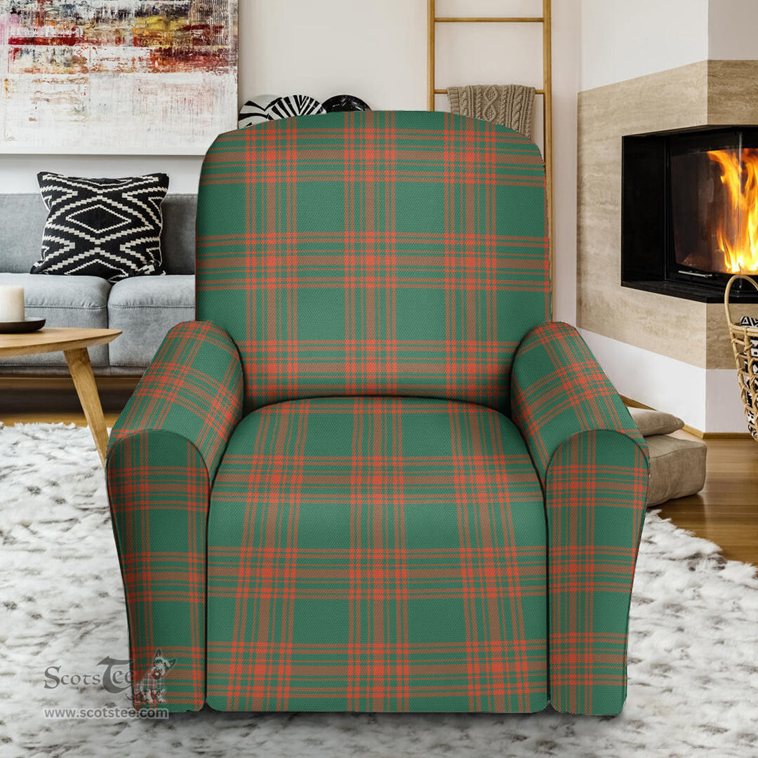 Scottish Menzies Green Ancient Clan Crest Tartan Sofa and Chair Slipcover