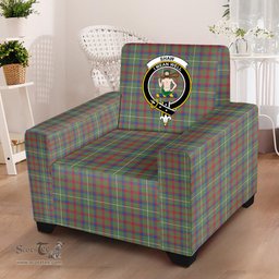 Scottish Shaw Green Modern Clan Crest Tartan Sofa and Chair Slipcover