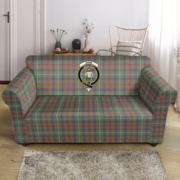 Scottish Shaw Green Modern Clan Crest Tartan Sofa and Chair Slipcover