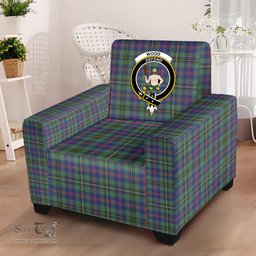 Scottish Wood Modern Clan Crest Tartan Sofa and Chair Slipcover