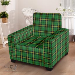 Scottish Wallace Hunting Green Clan Tartan Sofa and Chair Slipcover