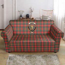 Scottish Stewart Royal Modern Clan Crest Tartan Sofa and Chair Slipcover