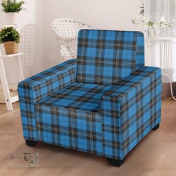 Scottish Ramsay Blue Ancient Clan Tartan Sofa and Chair Slipcover