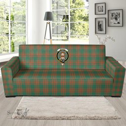 Scottish Menzies Green Ancient Clan Crest Tartan Sofa and Chair Slipcover