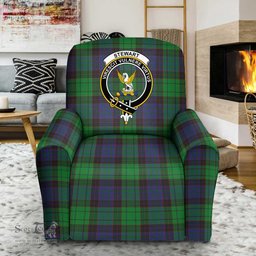 Scottish Stewart Old Modern Clan Crest Tartan Sofa and Chair Slipcover