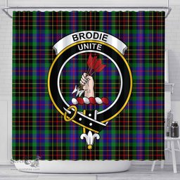 Scottish Brodie Hunting Modern Clan Crest Tartan Shower Curtain