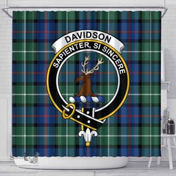 Scottish Davidson of Tulloch Clan Crest Tartan Shower Curtain