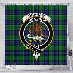 Scottish Graham of Menteith Modern Clan Crest Tartan Shower Curtain
