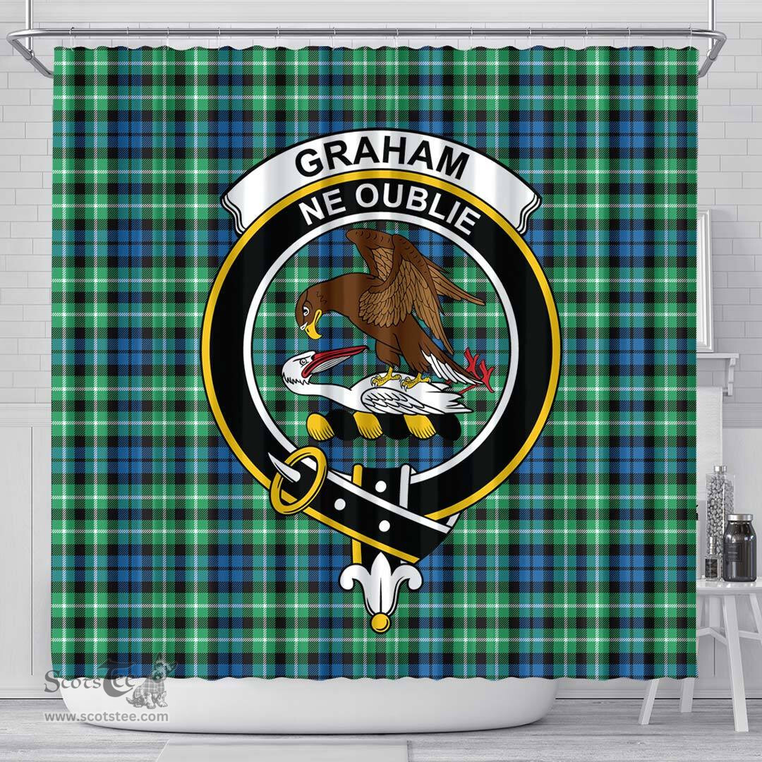 Scottish Graham of Montrose Ancient Clan Crest Tartan Shower Curtain