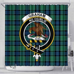 Scottish Graham of Menteith Ancient Clan Crest Tartan Shower Curtain