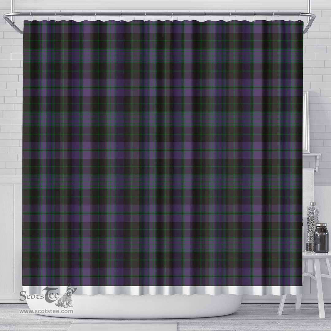 Scottish Clergy Green Clan Tartan Shower Curtain