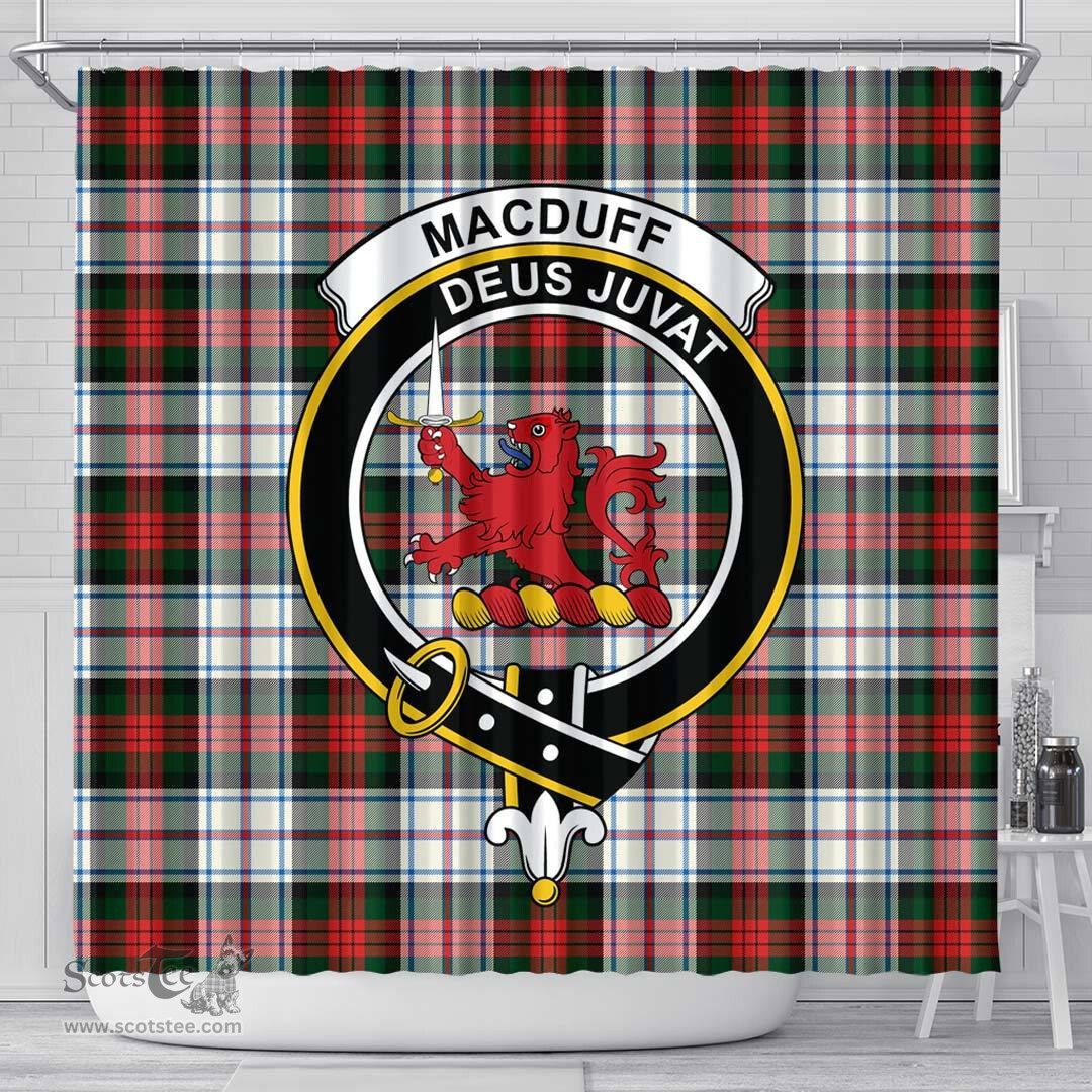 Scottish MacDuff Dress Modern Clan Crest Tartan Shower Curtain