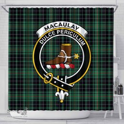 Scottish MacAulay Hunting Ancient Clan Crest Tartan Shower Curtain