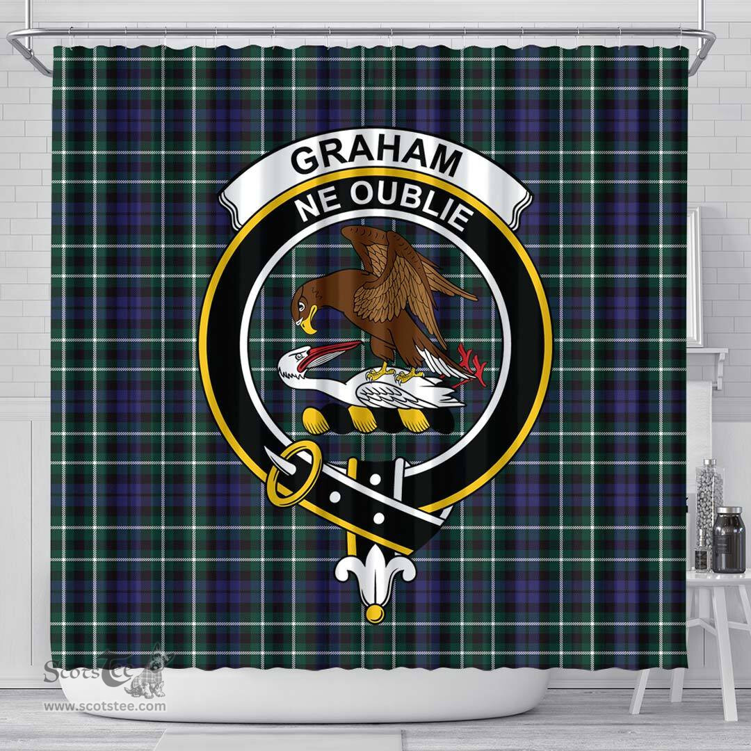 Scottish Graham of Montrose Modern Clan Crest Tartan Shower Curtain