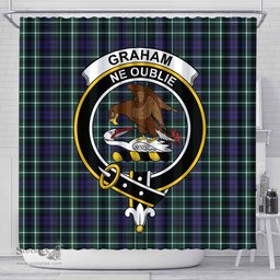Scottish Graham of Montrose Modern Clan Crest Tartan Shower Curtain