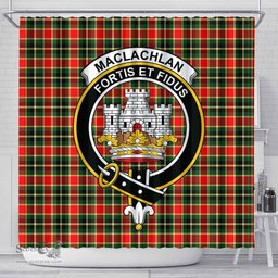 Scottish MacLachlan Hunting Modern Clan Crest Tartan Shower Curtain