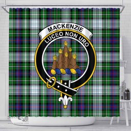 Scottish MacKenzie Dress Modern Clan Crest Tartan Shower Curtain